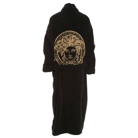 versace black gold robe